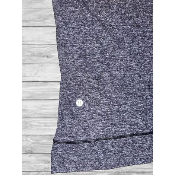 Lululemon Womens Hooded Quarter Zip Athletic Vest Grey Black READ DESCRIPTION - Picture 4 of 6